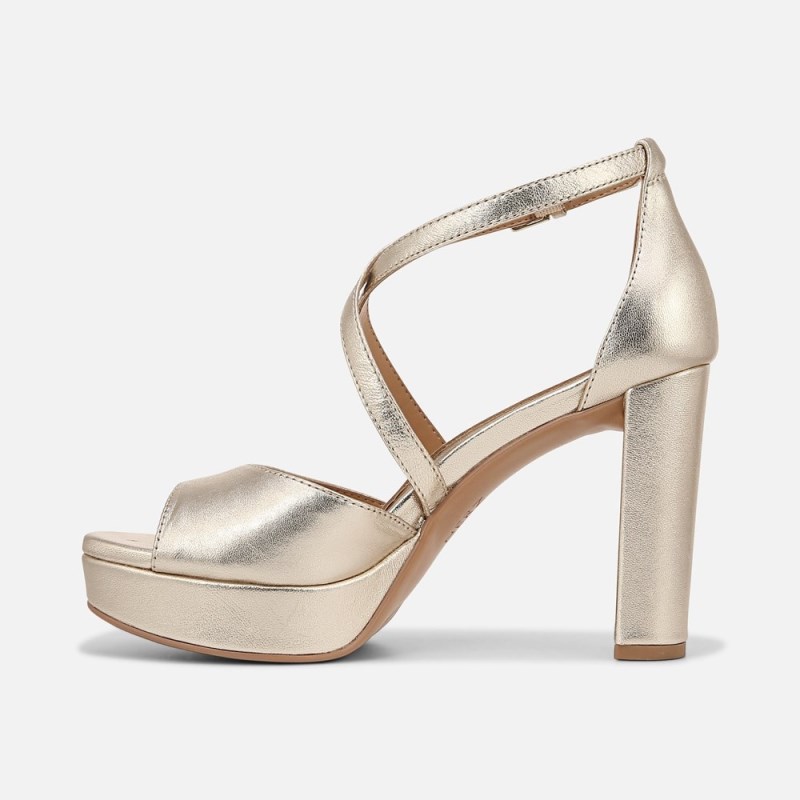 Naturalizer Melody Dress Sandal Womens Gold Heeled Sandals UZ78-6048Q9