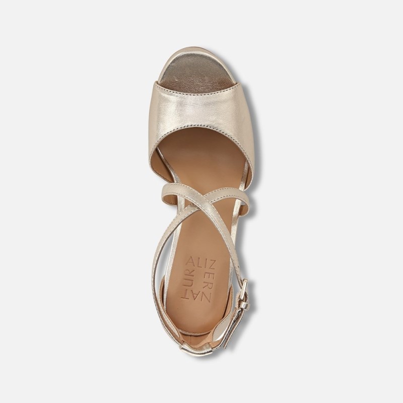 Naturalizer Melody Dress Sandal Womens Gold Heeled Sandals UZ78-6048Q9