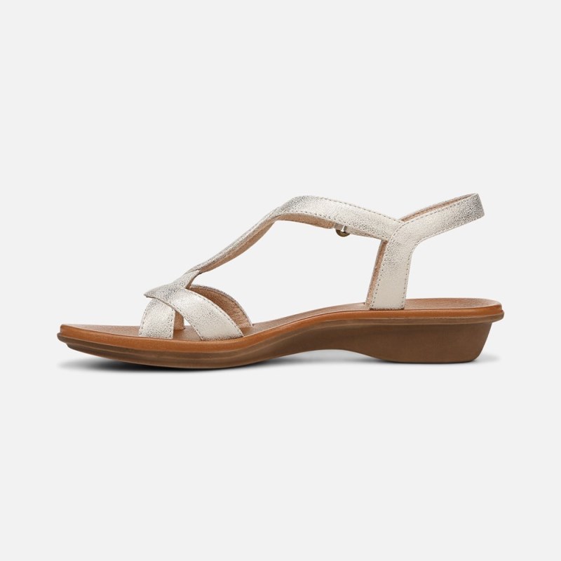 Naturalizer SOUL Solo Sandal Womens Gold Flat Sandals MX67-1397U1