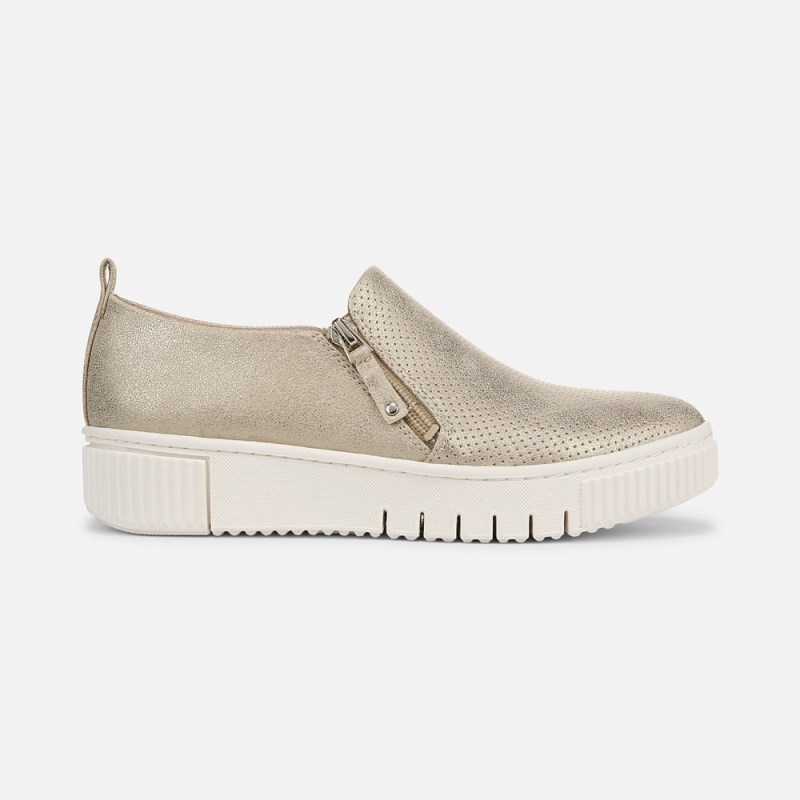 Naturalizer SOUL Turner Slip On Sneaker Womens Gold Slip On Sneakers IZ57-8027Q5