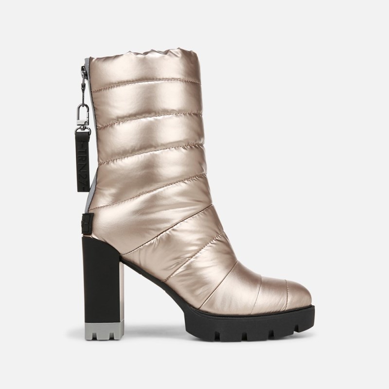Naturalizer Think Royln Crosswalk Water Repellent Bootie Womens Gold Booties KY53-2303W0