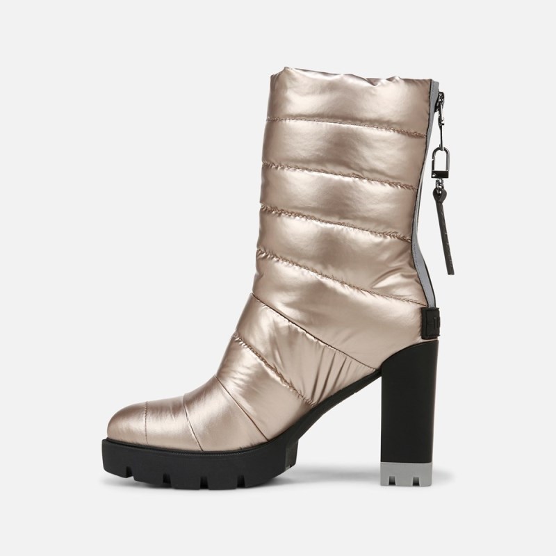 Naturalizer Think Royln Crosswalk Water Repellent Bootie Womens Gold Booties KY53-2303W0