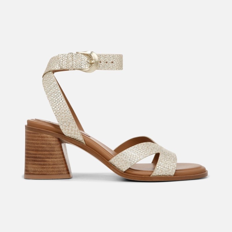 Naturalizer 27 EDIT Yumi Ankle Strap Sandal Womens Grey Brown Heeled Sandals ZB56-6376F7