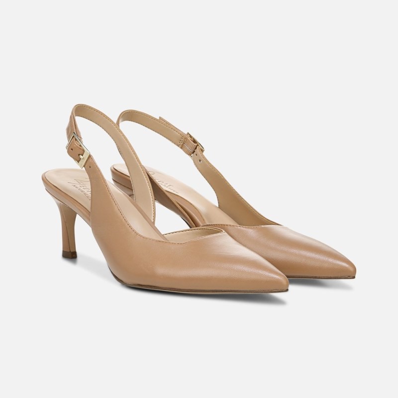 Naturalizer 27 Edit Felicia Slingback Womens Grey Brown Pumps TU58-8278Q4