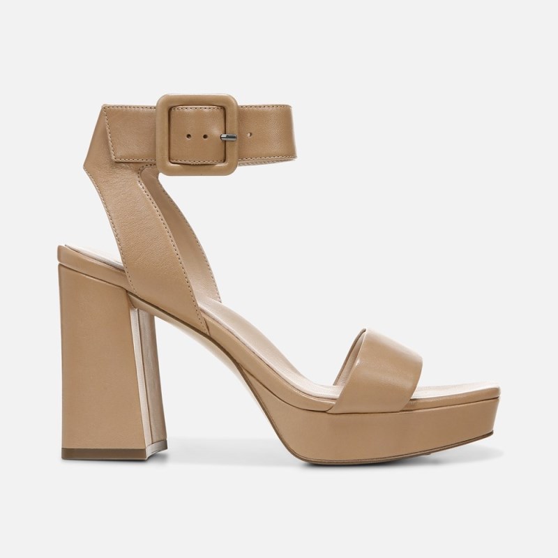 Naturalizer 27 Edit Jaselle Dress Sandal Womens Grey Brown Heeled Sandals WD45-0525N3