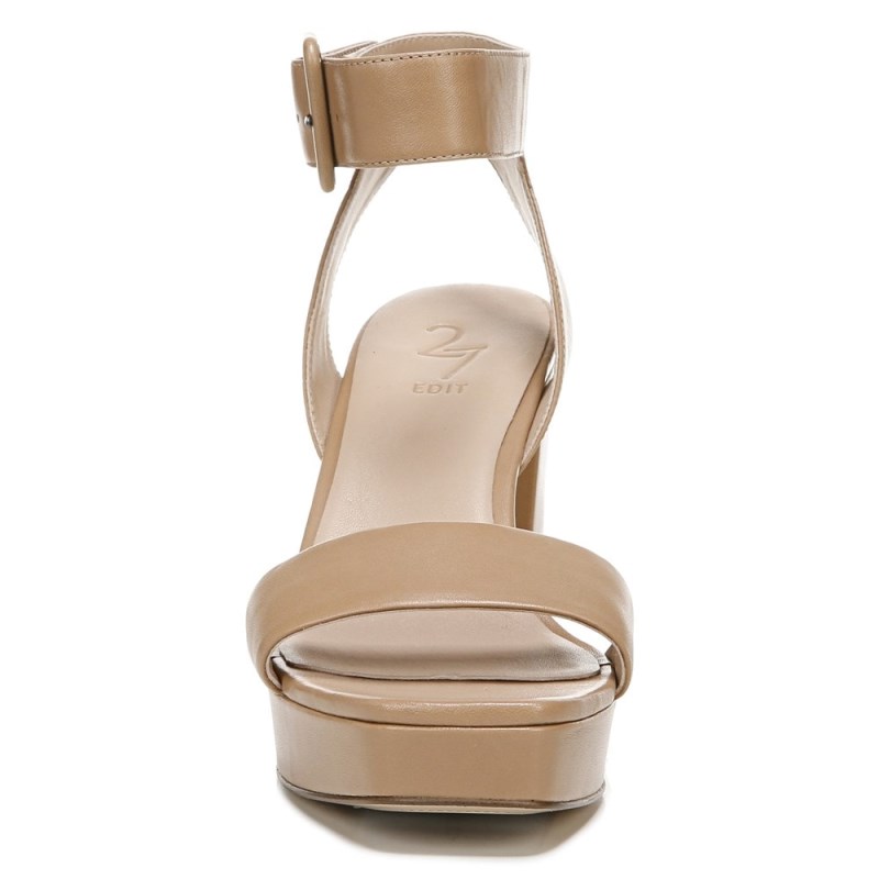 Naturalizer 27 Edit Jaselle Dress Sandal Womens Grey Brown Heeled Sandals WD45-0525N3