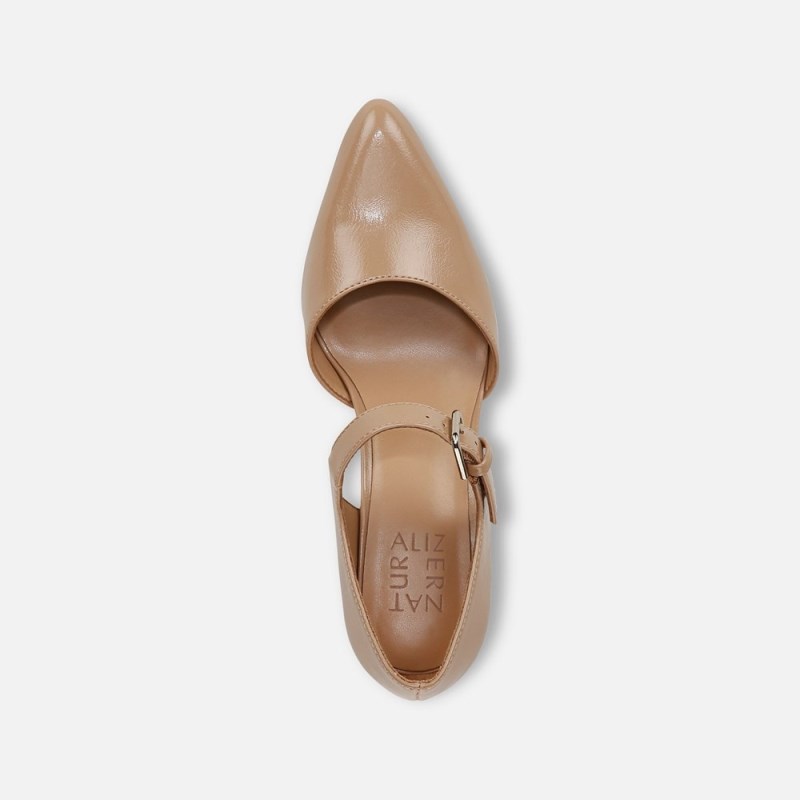 Naturalizer Pixie Mary Jane Womens Grey Brown Pointed Toe PU53-2483L4