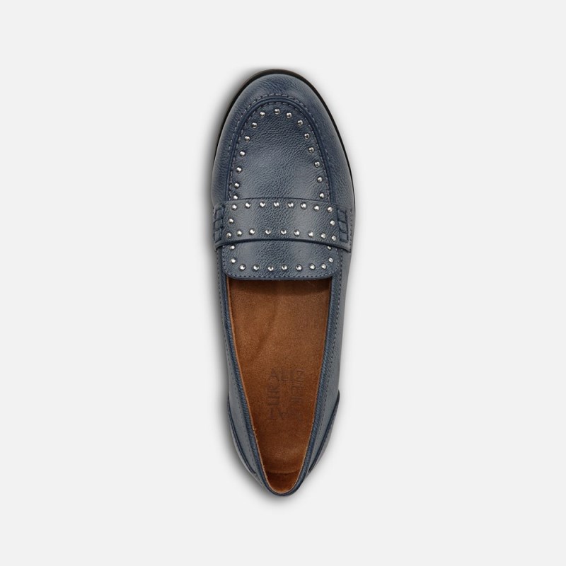 Naturalizer Milo Stud Loafer Womens Indigo Blue Loafers XH82-9942F3