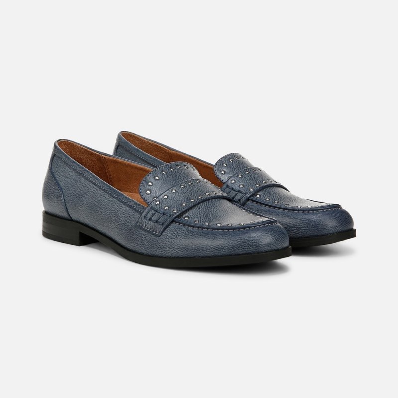Naturalizer Milo Stud Loafer Womens Indigo Blue Loafers XH82-9942F3