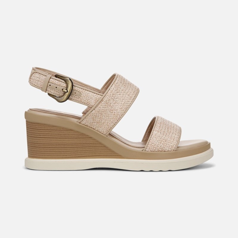 Naturalizer SOUL Livia 2 Wedge Sandal Womens Light Beige Wedges ID67-1577R3