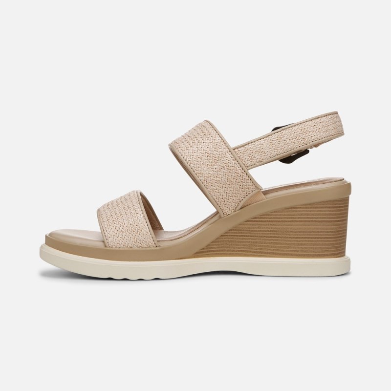 Naturalizer SOUL Livia 2 Wedge Sandal Womens Light Beige Wedges ID67-1577R3