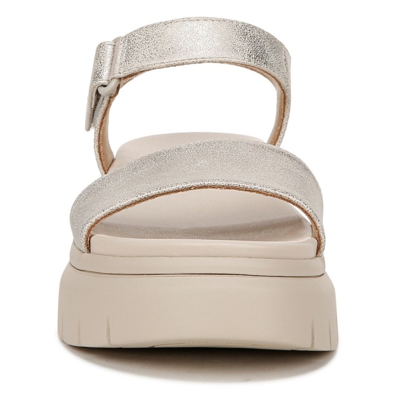 Naturalizer SOUL Poppi Wedge Sandal Womens Light Gold Platform Sandals PJ84-7094W8