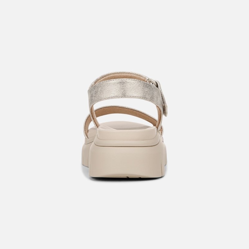 Naturalizer SOUL Poppi Wedge Sandal Womens Light Gold Platform Sandals PJ84-7094W8