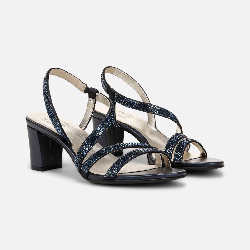 Naturalizer Vanessa 3 Sandal Womens Navy Heeled Sandals UW71-7721G8
