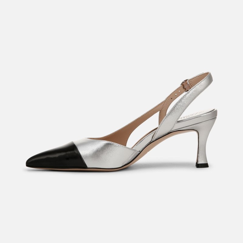 Naturalizer 27 EDIT Ilyssa Slingback Pump Womens Silver Pumps FB24-0194V6