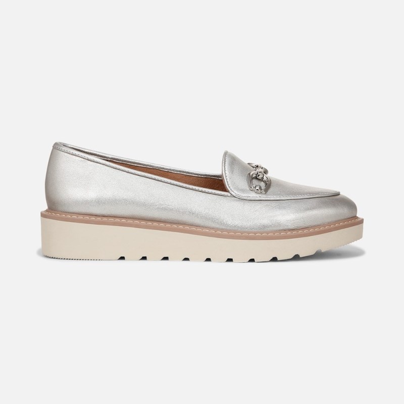 Naturalizer Adiline Bit Loafer Womens Silver Loafers ZI63-7153T5