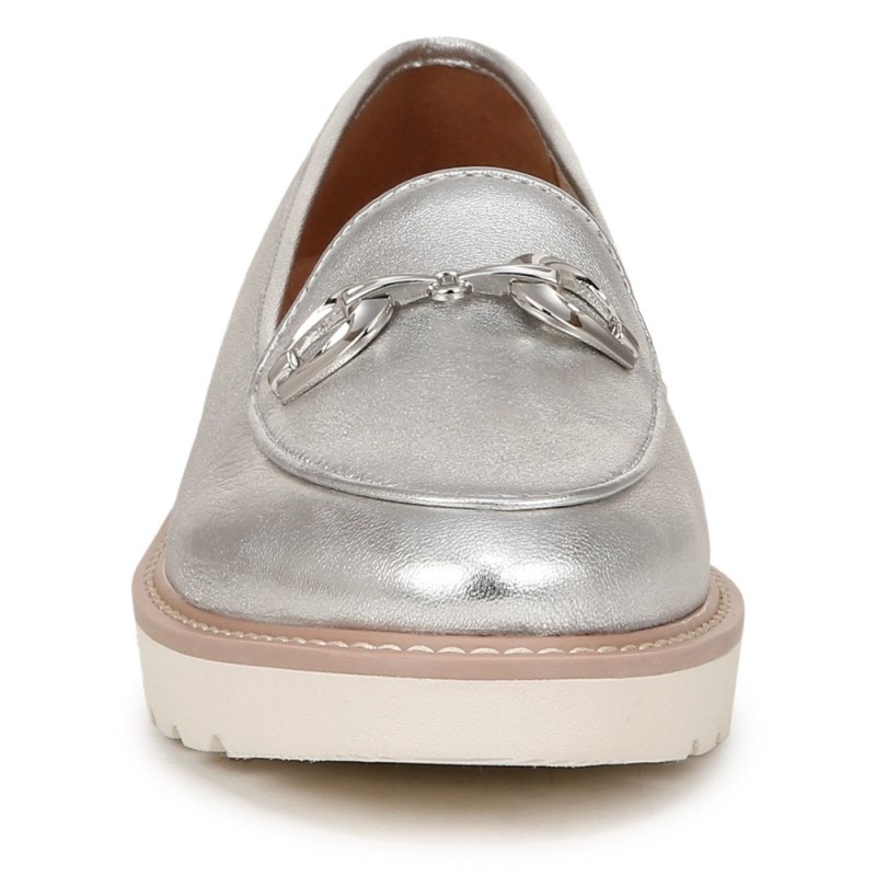 Naturalizer Adiline Bit Loafer Womens Silver Loafers ZI63-7153T5