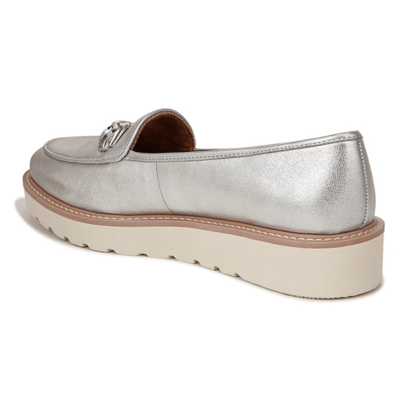 Naturalizer Adiline Bit Loafer Womens Silver Loafers ZI63-7153T5