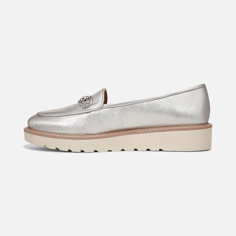 Naturalizer Adiline Bit Loafer Womens Silver Loafers ZI63-7153T5