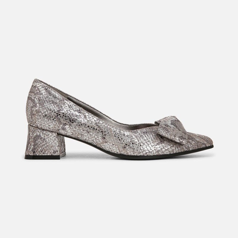 Naturalizer Mavis Bow Pump Womens Silver Pumps CV72-1352N7