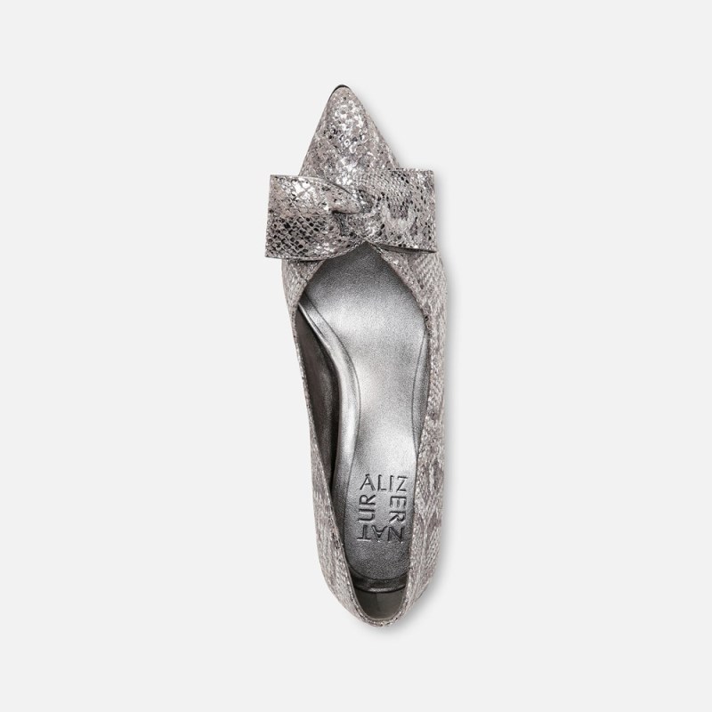 Naturalizer Mavis Bow Pump Womens Silver Pumps CV72-1352N7