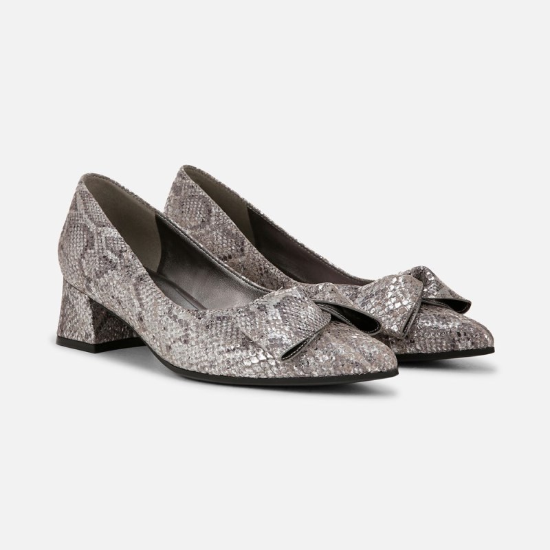 Naturalizer Mavis Bow Pump Womens Silver Pumps CV72-1352N7