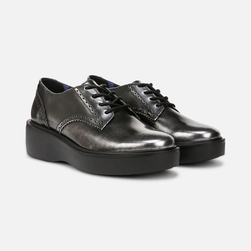 Naturalizer Obtain Lace up Derby Womens Silver Loafers CQ60-6410W5