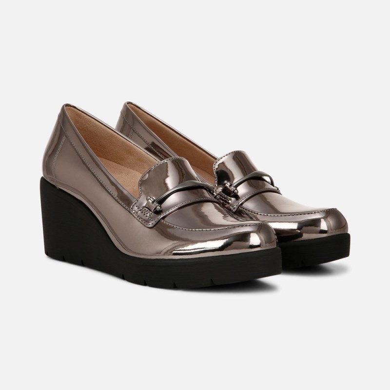 Naturalizer SOUL Achieve Wedge Womens Silver Wedges XT50-4240E5