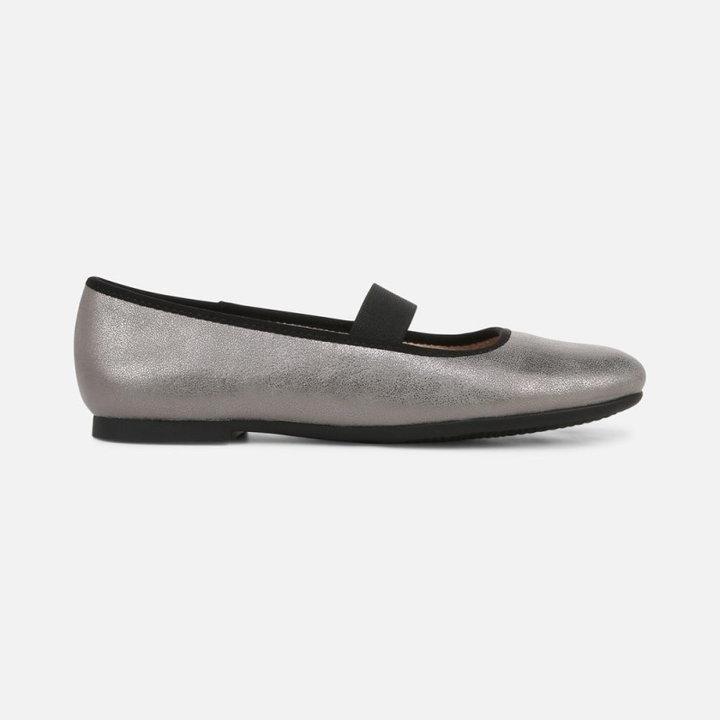 Naturalizer SOUL Brilliant Mary Jane Flat Womens Silver Ballet Flats CI96-9956B0