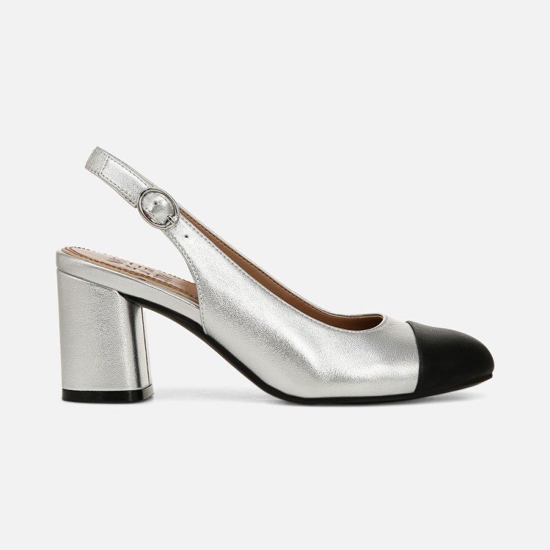Naturalizer Sophie Slingback Pump Womens Sliver Pumps BA51-8571B9