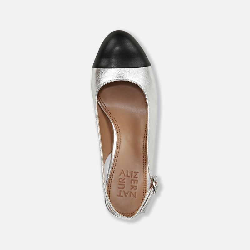 Naturalizer Sophie Slingback Pump Womens Sliver Pumps BA51-8571B9