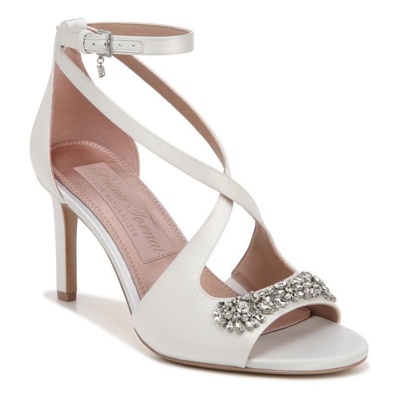 Naturalizer Amor Dress Sandal Womens White Heeled Sandals ZS84-7424V2
