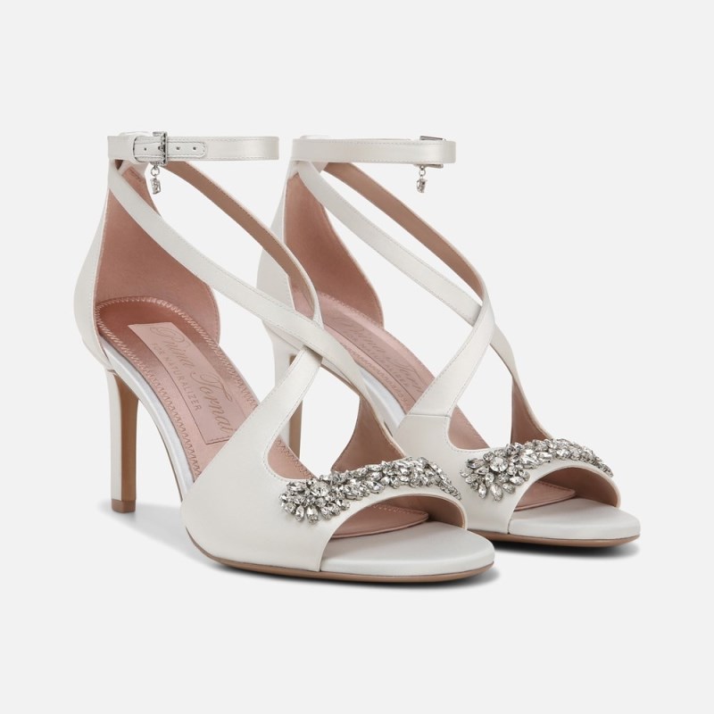 Naturalizer Amor Dress Sandal Womens White Heeled Sandals ZS84-7424V2