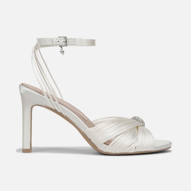 Naturalizer Cariad Ankle Strap Dress Heel Womens White Heeled Sandals QN22-7082E6