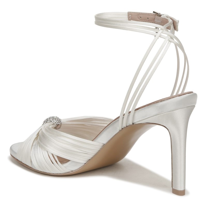 Naturalizer Cariad Ankle Strap Dress Heel Womens White Heeled Sandals QN22-7082E6