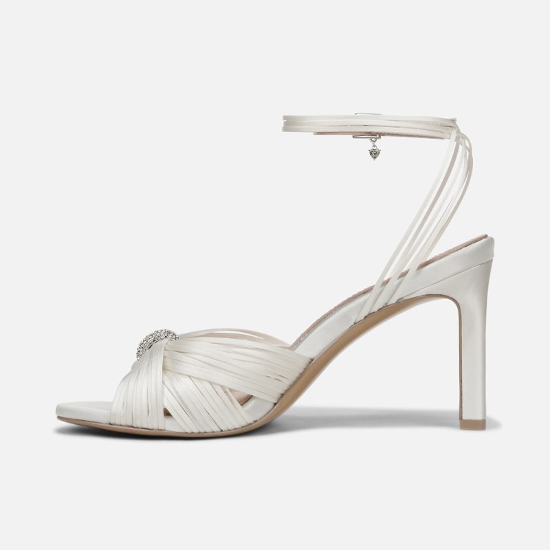 Naturalizer Cariad Ankle Strap Dress Heel Womens White Heeled Sandals QN22-7082E6