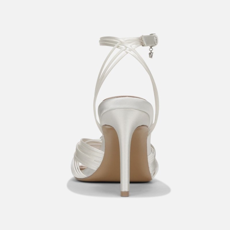 Naturalizer Cariad Ankle Strap Dress Heel Womens White Heeled Sandals QN22-7082E6