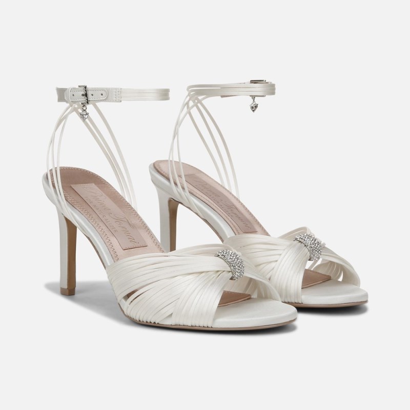 Naturalizer Cariad Ankle Strap Dress Heel Womens White Heeled Sandals QN22-7082E6