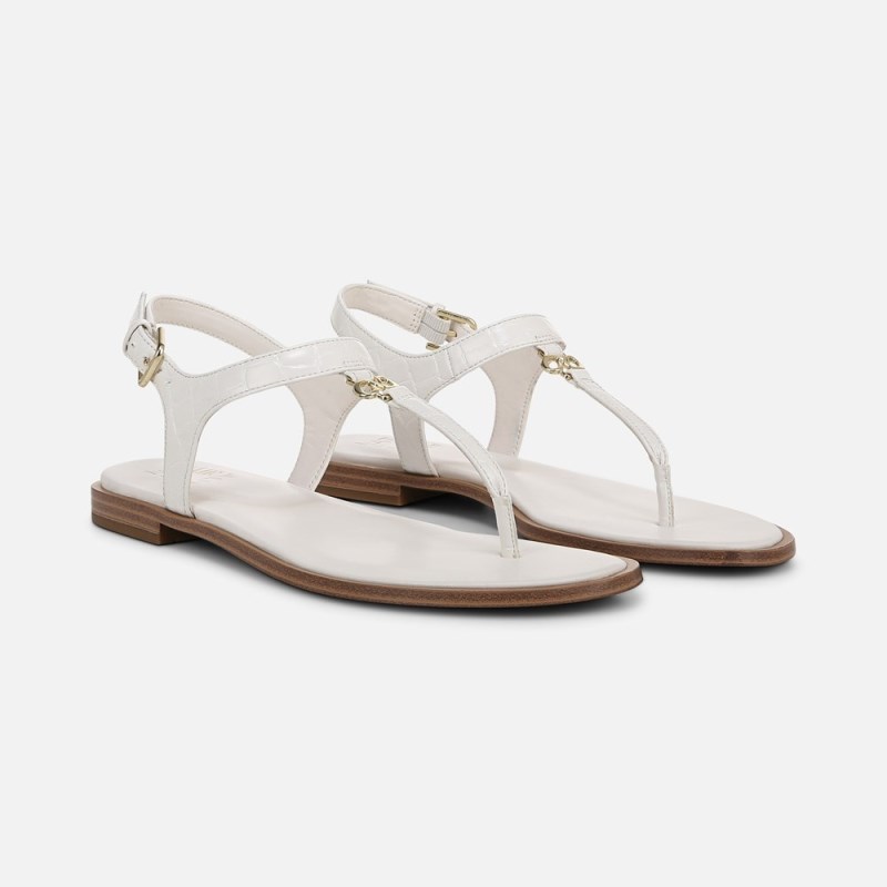 Naturalizer Lizzi Sandal Womens White Flat Sandals OJ88-2788P2