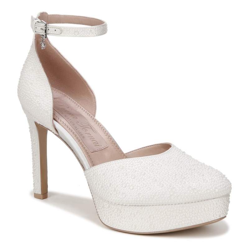 Naturalizer Rak Ankle Strap Dress Shoe Womens White Platforms SL57-3477C0