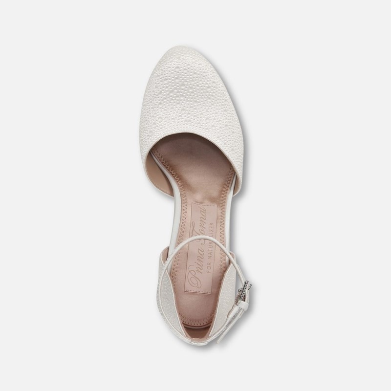 Naturalizer Rak Ankle Strap Dress Shoe Womens White Platforms SL57-3477C0