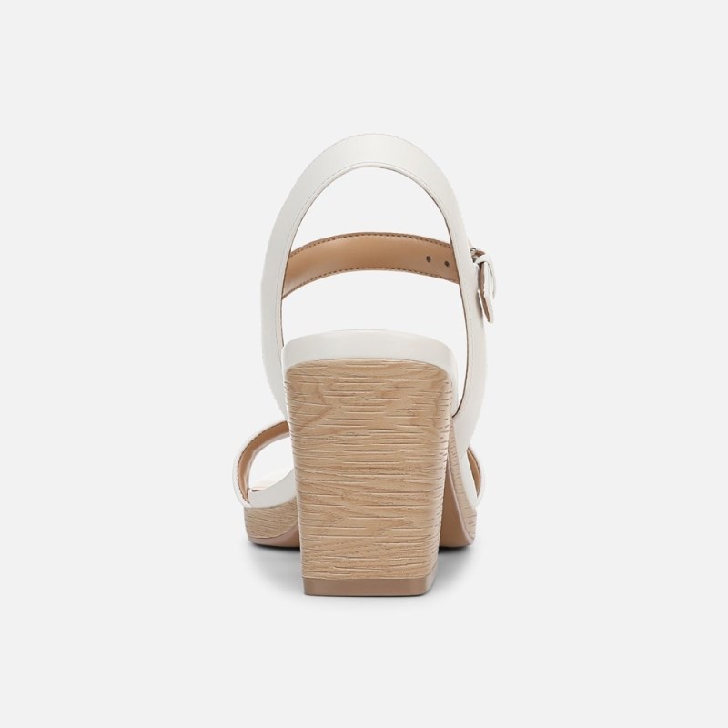 Naturalizer Rose Block Heel Sandal Womens White Block Heels OY06-9756O2