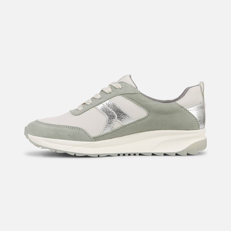Naturalizer Shay Jogger Lace Up Sneaker Womens White / Green Lace Up Sneakers JY51-4061I1